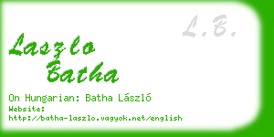 laszlo batha business card